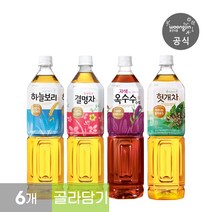 차음료 4종 모음 1.5L 페트 6개 (하늘보리 결명자차 자색옥수수수염차 헛개차 택3), 하늘보리 2페트, 웅진헛개차 2페트_광명찾은결명자 2페트