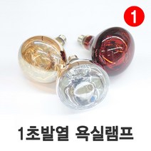 나노전자 욕실히터 욕실난방기 근적외선 램프 전구, 적색, 1개