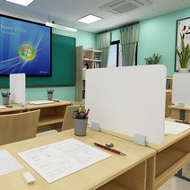책상 파티션 칸막이 공간분리 가림막 학교 기숙사 공간분리 사무실 식당 공부방 도서실, 흰색 도톰보드 40x30CM