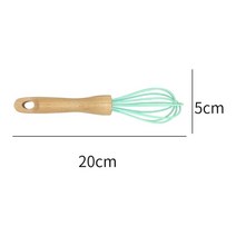액상 밀기루 배합기 혼합기 믹서기 1Pcs 수동 계란 비터 PP 손잡이 우유 주방기구 비 슬립 다목적 크림 혼, 05 Cyan 8 Inch