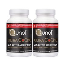 Qunol CoQ10 100mg 120캡슐 울트라 3배 더 나은 흡수 Q10 2병