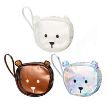 캘러웨이골프 캘러웨이 골프 가방 베어 투명 파우치 라운딩 필드 수납 캐릭터 5922269, 5922269 투명 베어 화이트