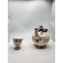 미녀와야수 찻잔 티팟 세트 티포원 홍차티팟, 1개