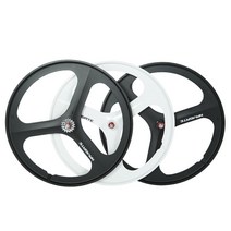 자전거 초경량 휠 휠셋 카본 마빅 타이어 로드 바퀴 MTB 3 스포크 합금 700c clincher aero 28 링 통합 마그네슘 고정 장치 용 고정 세트, 리어 블랙