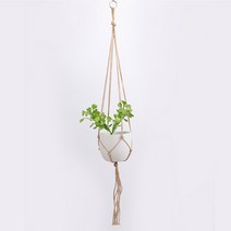 마크라메 행잉 화분걸이 노끈 인테리어 화분받침, 105cm, 화이트