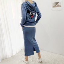 티위온니 백미키 여성 SET 후드 치마 트레이닝세트 3color 디즈니정품