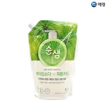 편백나무 설거지 주방세제 1.2L 봉지형 리필 5개입 1세트, 1개