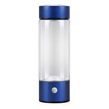수소수 생성기 정수 알칼리 이온수 전해수기 420ml 필터 물 수소 발생기 병 기 ionizer 병 수소 처리를 마시는 필터, 파란색
