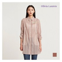 [올리비아로렌] _레터링 프린트 체크 셔츠_VOCNLWF7191