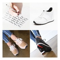 티투알 T2R 8.5cm키높이 수제화 스니커즈 제로 W72 화이트 블랙 베이지