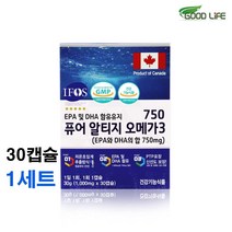 식약처 알티지오메가3 캐나다 rtg오메가3 저온초임계 추출 멸치 EPA DHA 혈행 눈건강 항산화 비타민E 비타민D 영양제 비린내없는 최고등급 고함량 건강기능식품, 1통