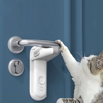 방묘창 펫도어 방묘문 강아지안전문 고양이문 고양이 반려동물 문 열림 방지 장치 스마트 잠금 주방 어린이 안전 펀치 없음 손잡이 개 야외, [01] 암갈색