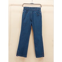 [퀸즈맘J] 외출용 세미부츠컷 밴딩 청바지 국산 50 60대 엄마 중년여성 선물용 데일리룩