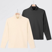 2개 마틸다 여성 하이넥 목폴라 터틀넥 티셔츠