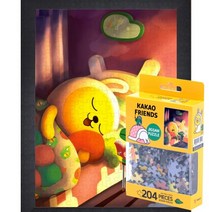 퍼즐피플 샌드박스즈 포켓몬스터 카카오 팬시퍼즐 모음 직소퍼즐, 굿나잇 무지앤콘 카카오프렌즈 204피스 액자포함(우드블랙), 204p