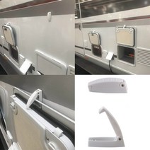 카라반 레일스토퍼 부품 캠핑와이어바스켓 고정 외부 입구 해치 내부 캐비닛 위한 흰색 캠핑카 트레일러 수하물 도어 클립, 없음