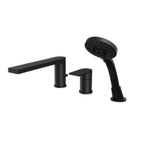 GB-9016HL(BK)250mm/LIDDEL/매립수전/3홀롱수전/욕조수전/샤워수전/세면수전/욕실수전/화장실수전/블랙