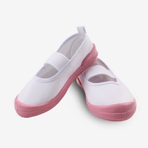 더해피 학교실내화 재롱잔치실내화 학생실내화 실내화아동유아학생학교초등흰색 흰색실내화 핑크코