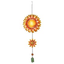 Sunset Vista Designs 14166 벽걸이 장식 가든 벨 웜 오렌지 및 골든 옐로우 앰버