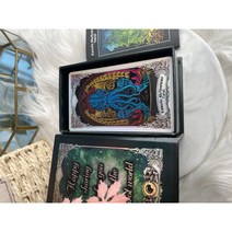 Kesulu Mythology 타로카드 2컬러 유니크타로카드 한글설명서 영문해설집 카드보관파우치, Gold