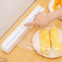부착식 랩 커팅기 랩 커터 부착형 랩 커터기 랩보관케이스 가정용 랩절단기 흡착형, 캡커팅기
