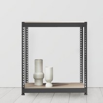 스피드랙 철제선반 조립식 앵글 2단 900 x 400 x 750, 화이트, 12mm 강화 MDF 보드