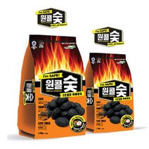야자숯 조개탄 야자탄 캠핑 바베큐 고기 숯 착화제 참숯 브리켓 백탄, 3초 점화 원콜 바베큐 숯 2.4kg