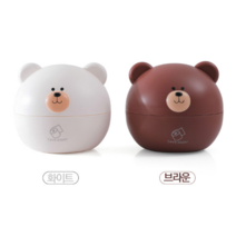 ecolucky 동글곰돌이 두루마리 휴지케이스 화장지케이스 티슈커버 티슈케이스, 브라운2개+화이트1개, 1개