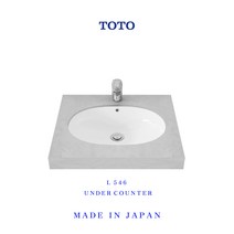 [토토 TOTO] 컬러 언더카운터 세면대 L546 (블랙 코발트 아이보리 자주색) 언더카운터 세면기, 크림, 1개