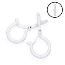 천장 벽 후크 버클 고리 스크류 나사 못 DD-11576, 화이트, 10개