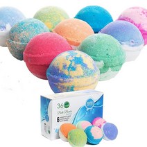 천연 유기농 배쓰밤 6종 선물 세트 L 에센셜 오일 함유 선물 상자 포함 360Feel, Set of 6_6-Assorted