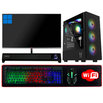 PC온스튜디오 게이밍 컴퓨터 풀세트 모니터포함 조립PC 롤 피파 오버워치2 발로란트 서든 로스트아크 배그 아이온 게임용 데스크탑, 01. 기본형, 풀세트 - FG06