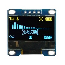 0.96인치 IIC 직렬 화이트 디스플레이 모듈 128X64 I2C OLED 디스플레이 모듈 128X64 I2C LCD 스크린 보드 교체(Arduino용), 파란색 노란색