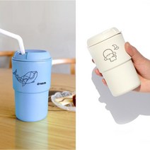 파스텔 이중구조 텀블러 350ml 주문 제작(판촉물 카페 단체 기념품 답례품 행사 선물) 최소수량 50~100개, 실크1도인쇄(기본수량 100개), 선물포장추가, 핑크