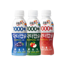 요플레 닥터캡슐130mlx20개 (포도8+사과8+플레인4)/1000배/유산균/냉장무배, 20개, 130ml