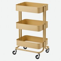 이케아 트롤리 카트 로스코그 로스훌트 3단 트레이 호르나반 이동식 선반, 로스코그 옐로 35x45x78 cm