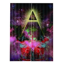 아름다운 환상 스타 다채로운 바이올렛 사진 커튼 인쇄 커튼 커튼 패브릭 창