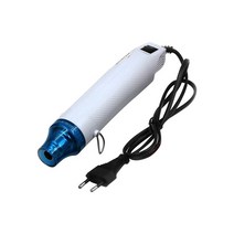 히팅건 미니열풍기 산업용 소형 충전 무선300W 미니 전기 소프트 세라믹 핫 에어 건 110V/220V 핸드헬드 도, 02 White EU