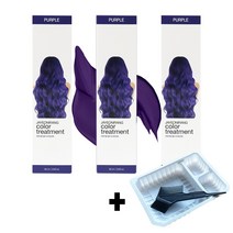 컬러 트리트먼트 셀프 염색약 헤어 틴트 [3개 이상 빗+볼 선물], 06. 퍼플