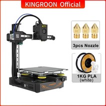3D프린터 DIY FDM프린터 KINGROON KP3S Pro 고속 3D 프린터 업그레이드 200*200*200 대형 빌드 크기 직접, 04 Add PLA White