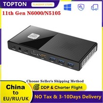 미니 PC 소형 mini 컴퓨터 M6 11 세대 펜티엄 N6000 셀러론 N5105 포켓 DDR4 2933MHz NVMe 휴대용 2500M LAN HDMI2.0 4K @ 60Hz, CN, Celeron N5105 + UK, 8GB DDR4 128GB NVMe