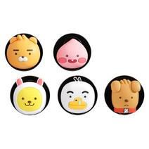 카카오프렌즈 다용도 걸이 차량용 마스크걸이 소지품 정리 후크 악세서리, 패밀리 5p