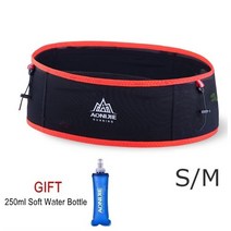 마라톤가방 런닝가방 조끼 밴드 anonijie running 허리 가방 남성 여성 않는, 검정 빨강 sm