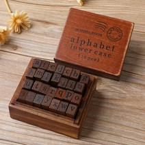 알파벳 빈티지 스탬프 데코스탬프 만들기대장 도장, E 28pc