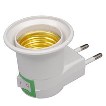 전구소켓 백열 볼 발열 전구 소켓 실용적인 화이트 E27 LED 조명 유럽 플매트 카펫 러그 홀더 어댑터 변환기 램프 1 개, [01] Ship Within 24 Hours, [01] EU, [01] 2