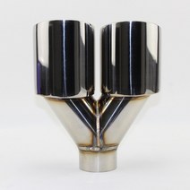 자동차마후라 자동차 마후라 Y형 이중 출구 스트레이트 에지 배기 파이프 테일 액세서리 스테인레스 스틸, 14 54MM - 89MM