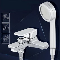 욕실 인테리어 벽붙이 샤워 수전설비 교체 베타2 샤워기 절수효과 고압수압, 1개
