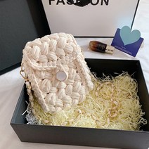 망스티치 네트백 가방 핸드폰 손뜨개 코바늘 diy 뜨기, 2코바늘폰가방-핑크