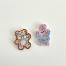 스팽글 곰돌이 테디베어 토끼 레빗 가방 에코백 그립톡 만들기 붙이기 diy 부자재, 단품토끼