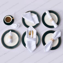 Resuable 냅킨 새틴 폴리에스터 손수건 12 인치 x 12 인치 손수건 식당 연회 웨딩 파티 홈 크리스마스 장식 6 개, White